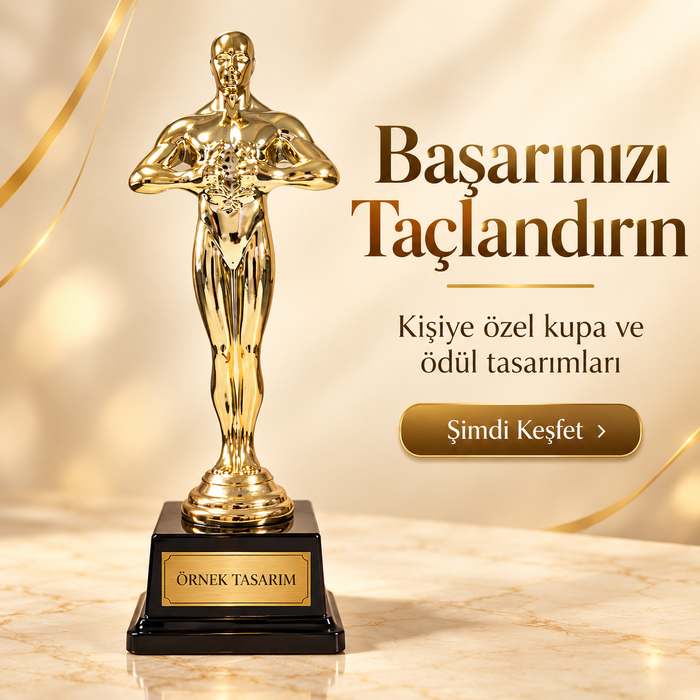 Kişiye Özel Oscar Başarı Ödül Kupası