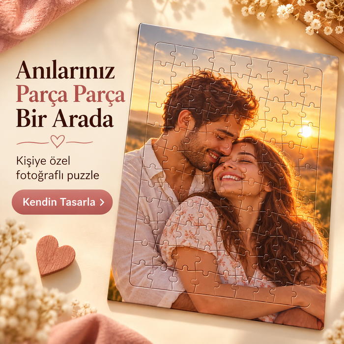 Kişiye Özel Fotoğraflı Çok Parçalı Dikdörtgen Puzzle