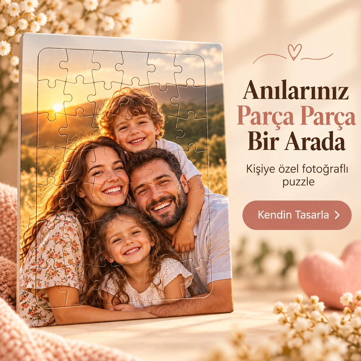 Kişiye Özel Fotoğraflı Klasik Dikdörtgen Puzzle